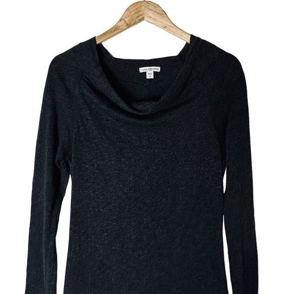 James Perse Knit Sheath Dress Charcoal Black Womens 3/Large - Picture 2 of 6